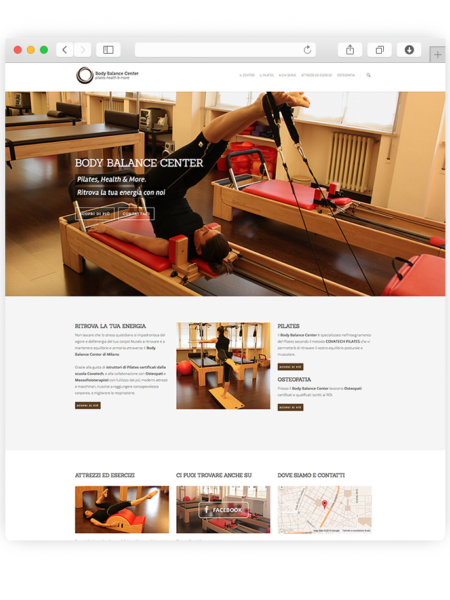 Realizzazione sito web per body balance center