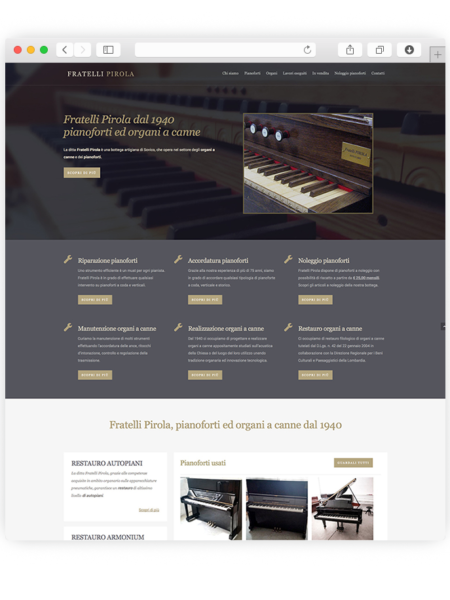 Realizzazione sito wordpress per Pirola fratelli