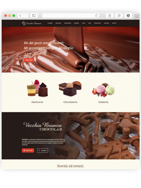 Realizzazione sito wordpress per pasticceria Vecchia Brianza